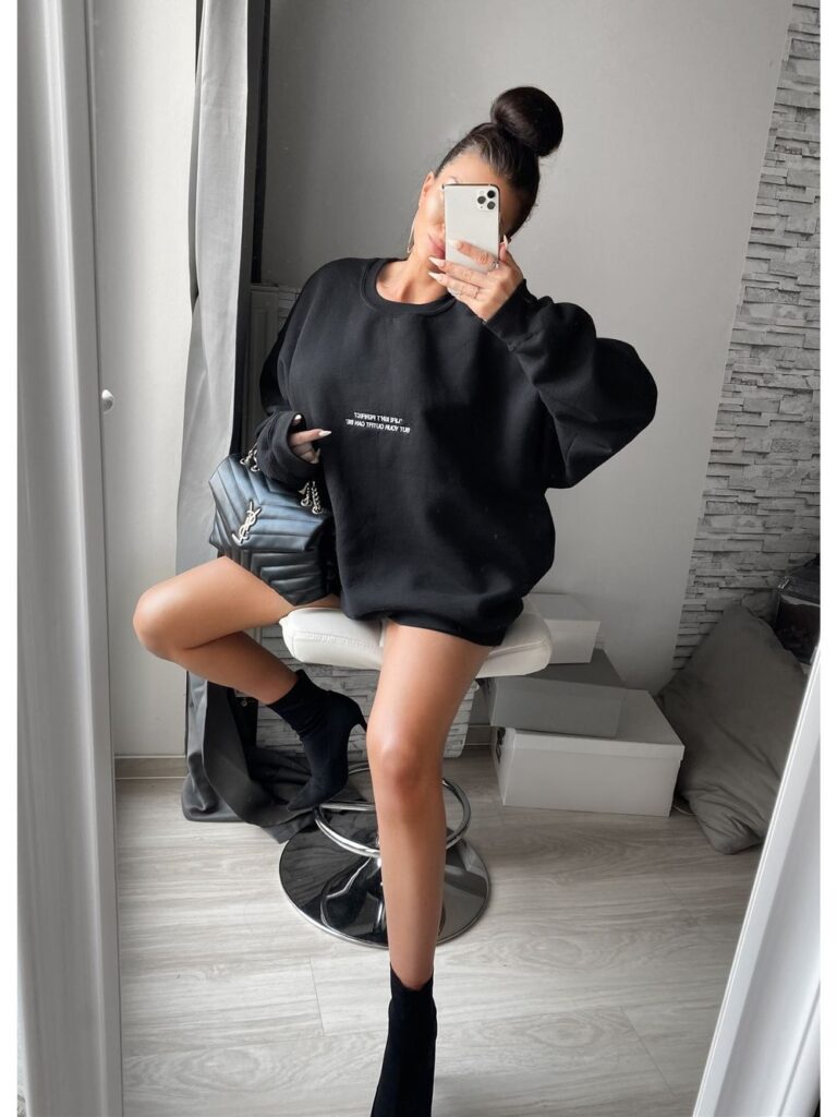 BASIC CREWNECK - BLACK - Image 2
