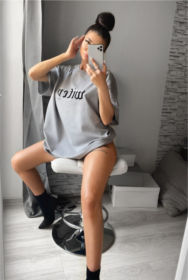 WIFEY TEE - GREY BLACK