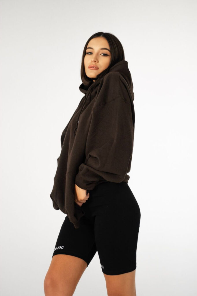 BASIC HOODIE - BROWN - Image 3