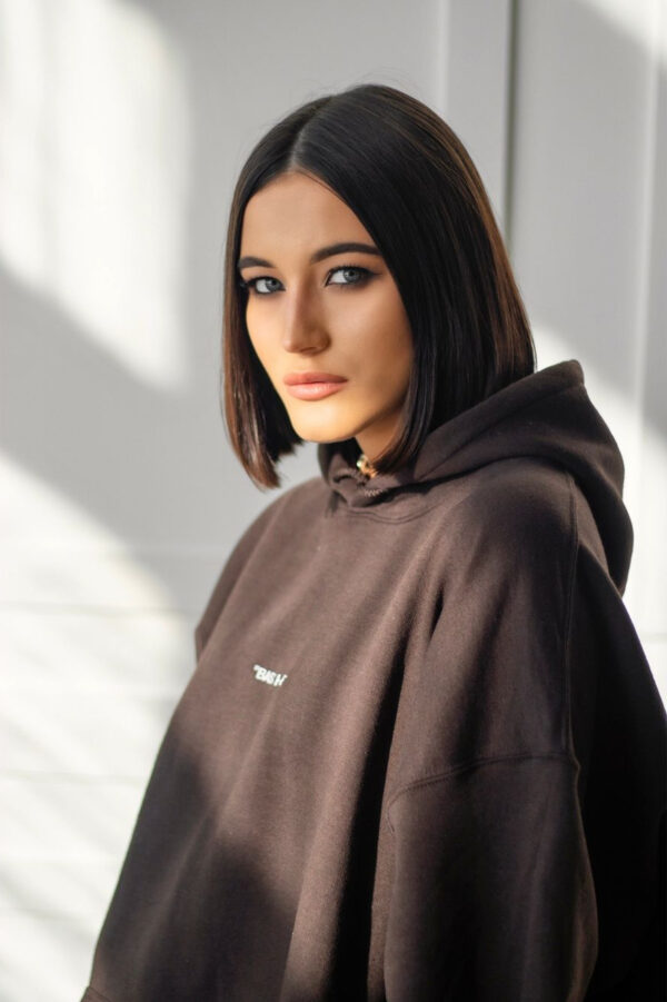 BASIC HOODIE - BROWN