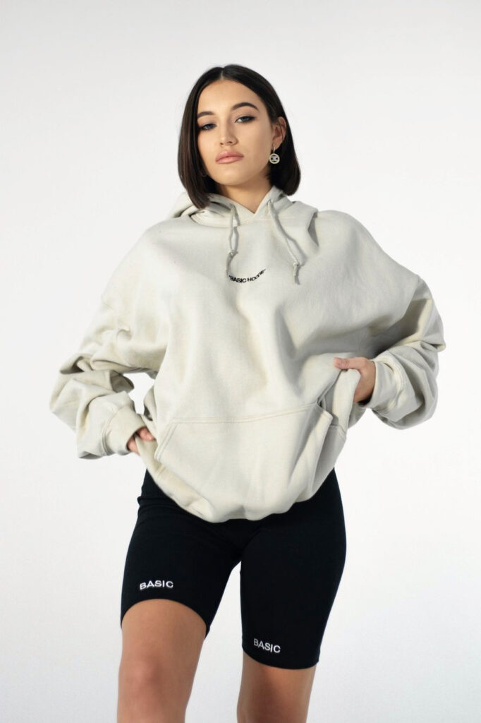 BASIC HOODIE - SAND - Image 2
