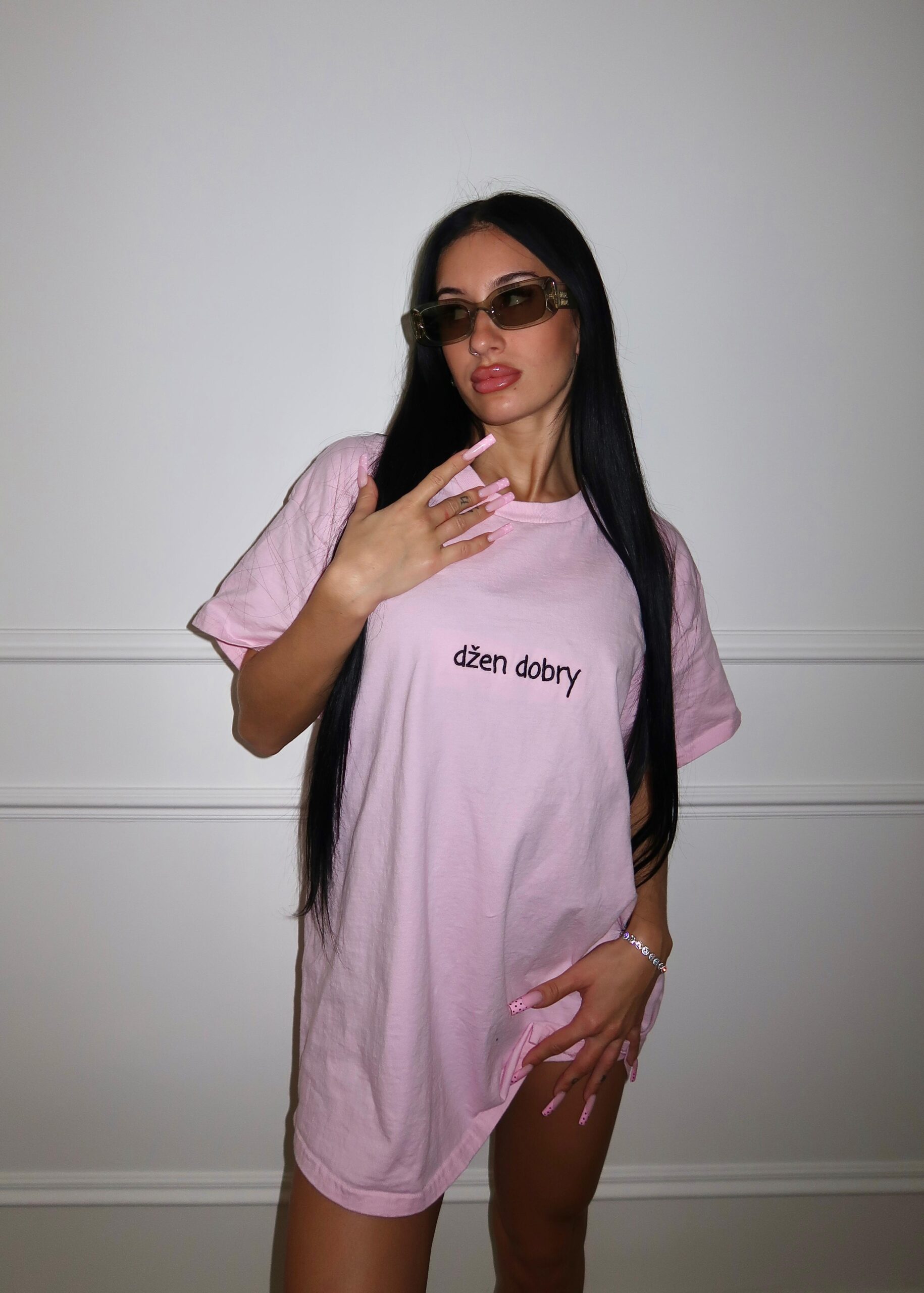 "DŽEN DOBRY" TEE - BABY PINK – Obrázok 2