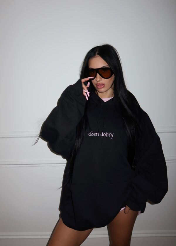 "DŽEN DOBRY" HOODIE - BLACK