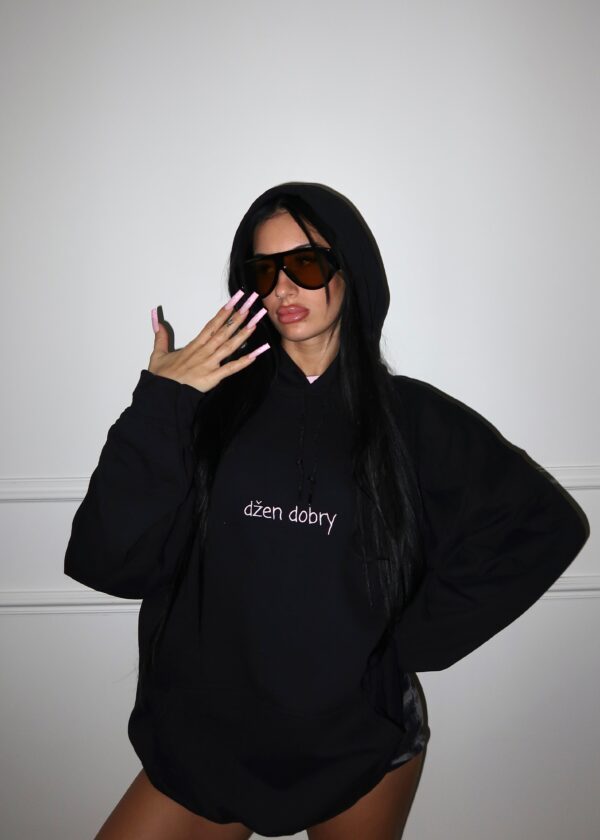 "DŽEN DOBRY" HOODIE - BLACK